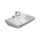 Duravit DURASTYLE lavabo 60 cm con 3 fori per rubinetteria, con troppopieno, con bordo per rubinetteria, lato inferiore smaltato, WonderGliss, colore bianco 23196000301