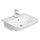 Duravit DURASTYLE lavabo semincasso 55 cm monoforo, con troppopieno, con bordo per rubinetteria, WonderGliss, colore bianco 03755500001