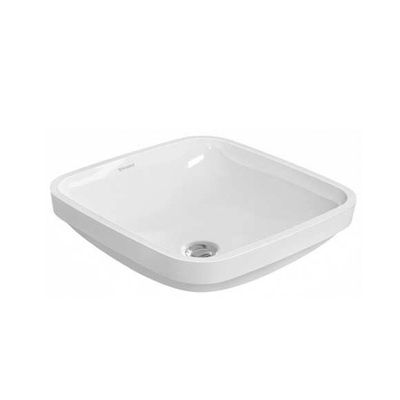 Immagine di Duravit DURASTYLE lavabo da incasso 37 cm senza foro per rubinetteria, per incasso sottopiano, con troppopieno, con bordo per rubinetteria, colore bianco 0373370000
