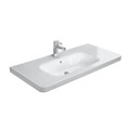 Immagine di Duravit DURASTYLE lavabo consolle 100 cm monoforo, con troppopieno e con bordo per rubinetteria, lato inferiore smaltato, WonderGliss, colore bianco 23201000001