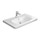 Duravit DURASTYLE lavabo consolle 80 cm monoforo, con troppopieno e con bordo per rubinetteria, lato inferiore smaltato, WonderGliss, colore bianco 23208000001