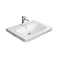 Immagine di Duravit DURASTYLE lavabo consolle 65 cm monoforo, con troppopieno e con bordo per rubinetteria, lato inferiore smaltato, colore bianco 2320650000