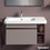 Immagine di Duravit DURASTYLE lavabo consolle asimmetrico 80 cm monoforo, con bacino a sinistra, con troppopieno e bordo per rubinetteria, lato inferiore smaltato, colore bianco 2325800000