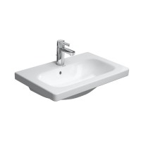 Immagine di Duravit DURASTYLE lavabo consolle Compact 63.5 cm monoforo, con troppopieno, con bordo per rubinetteria, lato inferiore smaltato, colore bianco 2337630000