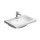 Duravit DURASTYLE lavabo consolle Compact 63.5 cm monoforo, con troppopieno, con bordo per rubinetteria, lato inferiore smaltato, WonderGliss, colore bianco 23376300001