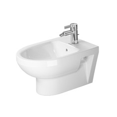 Immagine di Duravit No.1 bidet sospeso monoforo, con troppopieno e con bordo per rubinetteria, colore bianco 2279150000