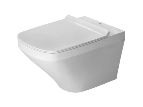 Immagine di Duravit DURASTYLE set vaso sospeso a cacciata e sedile con coperchio con chiusura rallentata, colore bianco 45520900A1