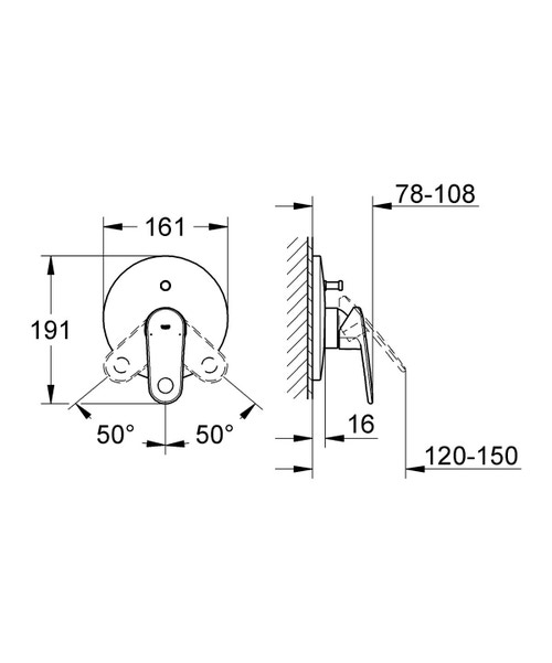 Miscelatore monocomando 
per vasca-doccia