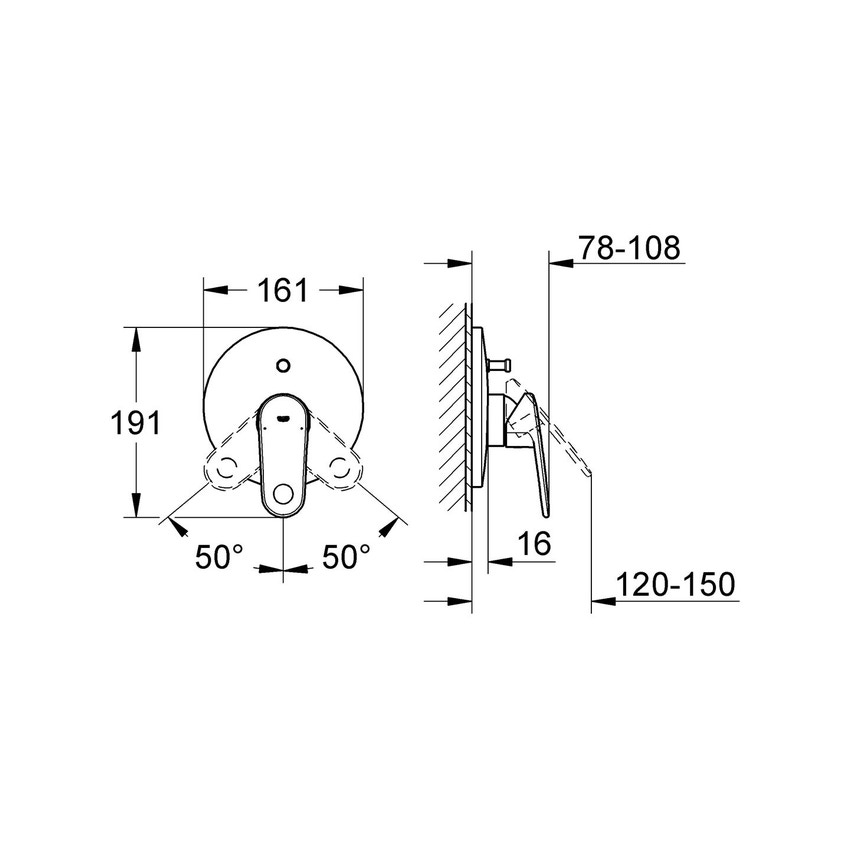 Miscelatore monocomando 
per vasca-doccia