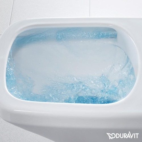 Immagine di Duravit DURASTYLE vaso sospeso Vital Rimless® a cacciata, senza brida e senza sedile, per portatori di handicap, fabbisogno di acqua di risciacquo 4,5 l, UWL classe 1, colore bianco 2559090000