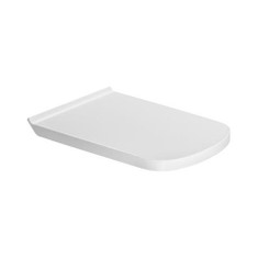 Immagine di Duravit DURASTYLE sedile con coperchio per vaso Vital, versione allungata, senza chiusura rallentata, colore bianco 0062310000