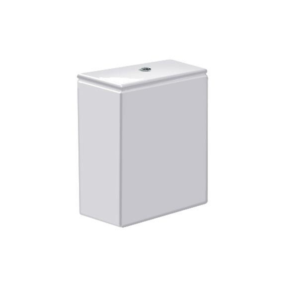 Immagine di Duravit DURASTYLE cassetta di sciacquo con batteria Dual Flush, per attacco sinistra, destra o centrale alto, fabbisogno di risciacquo 4,5/3 l, UWL classe 1, pulsante finitura cromato, colore bianco 0935000085