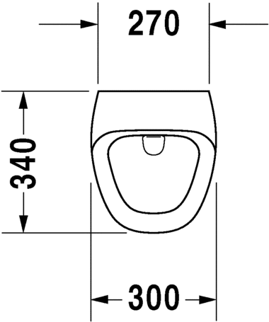 Immagine di Duravit DURASTYLE orinatoio entrata posteriore nascosta, ad aspirazione, senza mosca, scarico a scelta orizzontale nascosto o verticale a vista, colore bianco 2804300000