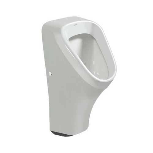 Immagine di Duravit DURASTYLE orinatoio modello elettronico a batteria, entrata posteriore nascosta, senza mosca, ad aspirazione, con scarico orizzontale, WonderGliss, colore bianco 28043100001