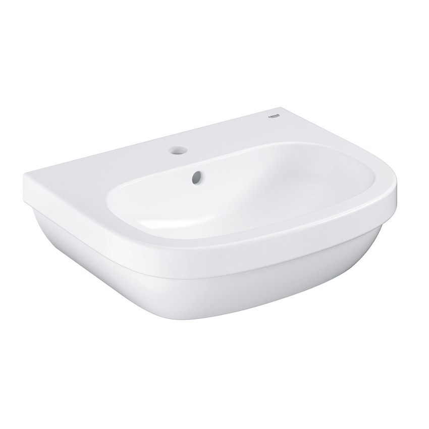 Immagine di Grohe Euro Ceramic lavabo 55 cm monoforo con troppopieno, bianco 39336000