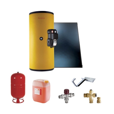 Immagine di Immergas DOMESTIC SOL 550 V2 Pacchetto solare combinato con 4 collettori piani CP4 XL e unità bollitore da 550 litri 3.027838