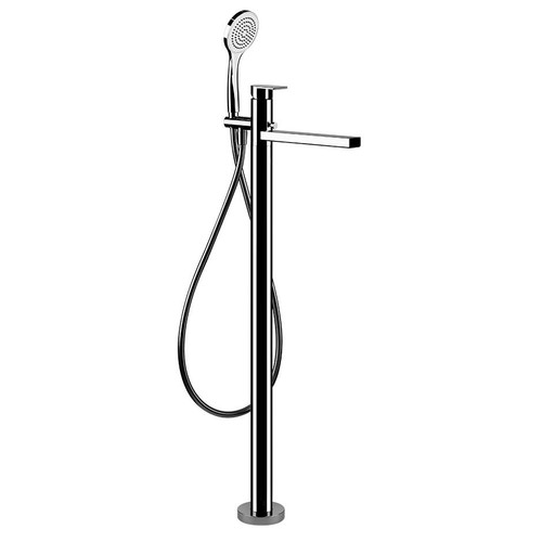 Immagine di Gessi VIA MANZONI piantana esterno vasca con doccetta, senza corpo incasso, finitura cromo 24982#031