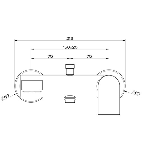 Immagine di Gessi VIA MANZONI set rubinetteria con miscelatore lavabo H.30 cm senza scarico, miscelatore bidet con scarico e miscelatore esterno vasca con deviatore automatico, finitura cromo SETVIAM005