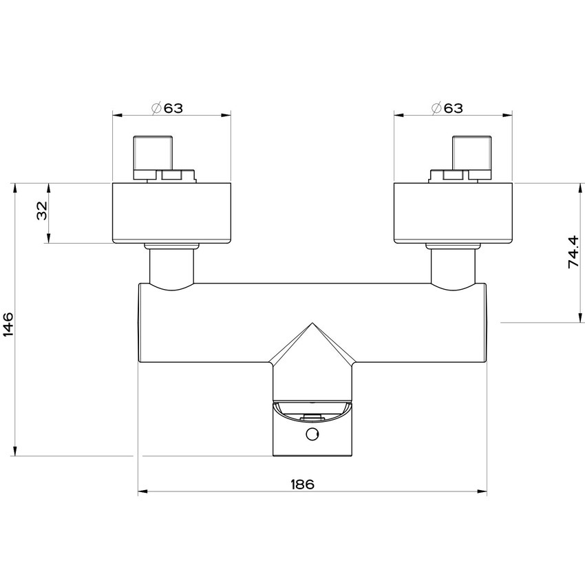 Immagine di Gessi VIA MANZONI miscelatore esterno doccia, finitura cromo 38631#031