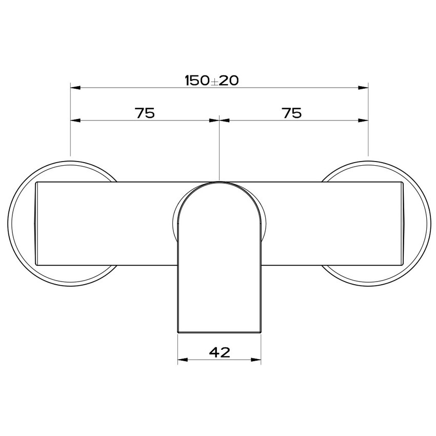 Immagine di Gessi VIA MANZONI miscelatore esterno doccia, finitura cromo 38631#031