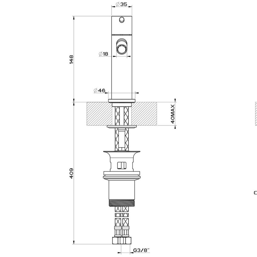Immagine di Gessi VIA TORTONA set rubinetteria con miscelatore lavabo e miscelatore bidet con scarico, miscelatore a parete 2 vie con deviatore automatico e corpo incasso, finitura cromo SETVIAT003