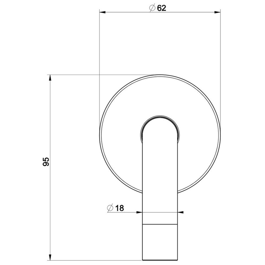 Immagine di Gessi VIA TORTONA bocca a parete P.23 cm, finitura cromo 38783#031