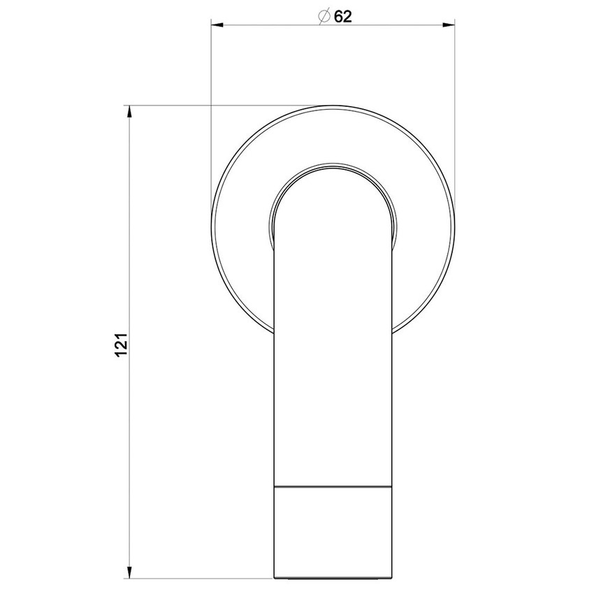 Immagine di Gessi VIA TORTONA bocca vasca a parete P.25 cm, senza corpo incasso, finitura cromo 38787#031