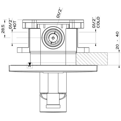 Immagine di Gessi VIA TORTONA set rubinetteria con miscelatore lavabo e miscelatore bidet con scarico, miscelatore a parete 2 vie con deviatore automatico e corpo incasso, finitura cromo SETVIAT003