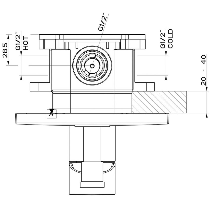 Immagine di Gessi VIA TORTONA set rubinetteria con miscelatore lavabo e miscelatore bidet con scarico, miscelatore a parete 2 vie con deviatore automatico e corpo incasso, finitura cromo SETVIAT003