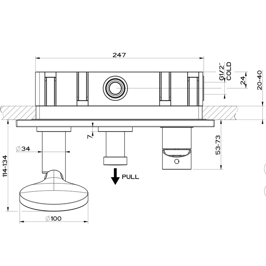 Immagine di Gessi VIA MANZONI miscelatore doccia a parete, 2 uscite, con deviatore, presa acqua, supporto, flessibile 150 cm e doccetta anticalcare, senza corpo incasso, finitura cromo 44901#031
