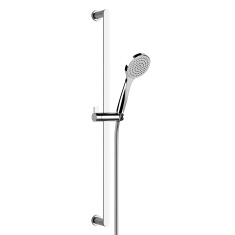 Immagine di Gessi EMPORIO SHOWER asta saliscendi con doccetta anticalcare monogetto e flessibile 150 cm, finitura cromo 47242#031