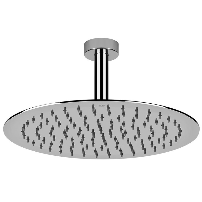 Immagine di Gessi EMPORIO SHOWER soffione anticalcare per doccia, a soffitto, orientabile, finitura mirror steel 47259#238