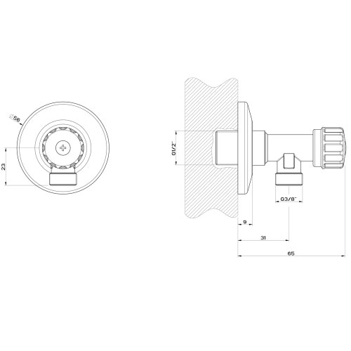 Immagine di Gessi EMPORIO SHOWER rubinetto sottolavabo, finitura cromo 47283#031