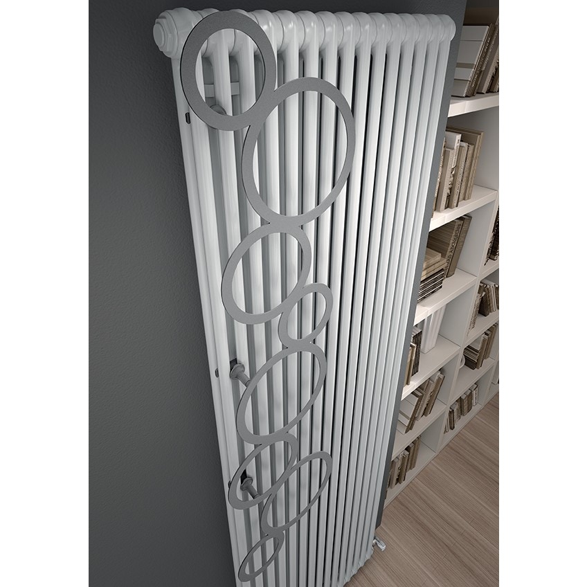 Radiatore verticale Arpa12 allacciamento 82, bianco H 180 cm