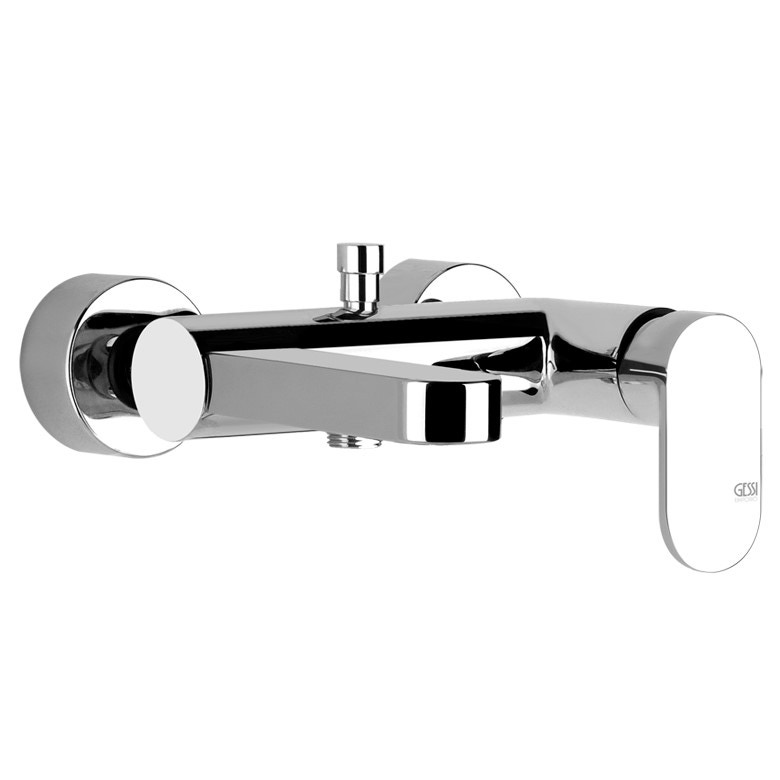 Immagine di Gessi VIA BAGUTTA miscelatore esterno vasca con deviatore automatico bagno/doccia, finitura cromo 35813#031