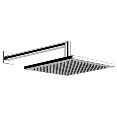 Immagine di Gessi EMPORIO SHOWER soffione quadrato 20cm anticalcare per doccia, a parete orientabile, finitura cromo 47286#031