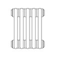 Immagine di Irsap TESI 2 radiatore 5 elementi 200x22,5x6,5cm, bianco finitura opaco RT2200005J8IRNON