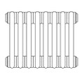 Immagine di Irsap TESI 2 radiatore 8 elementi H.150 L.36 P.6,5cm, colore grigio titanio metallizzato finitura lucido RT2150008L3IR02N