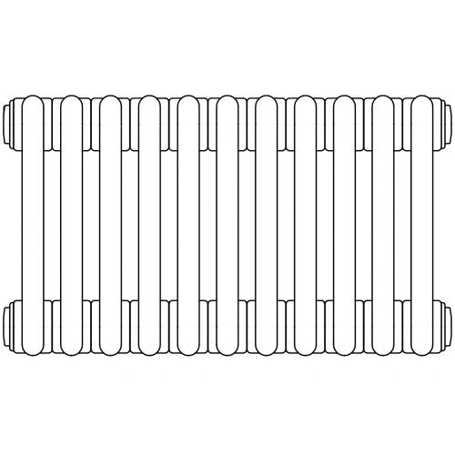 Immagine di Irsap TESI 2 radiatore 11 elementi H.180 L.49,5 P.6,5cm, colore bianco finitura opaco RT2180011J8IR02N