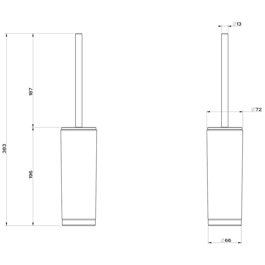 Gessi 38845#031 EMPORIO ACCESSORI porta scopino d'appoggio in vetro  satinato, finitura cromo