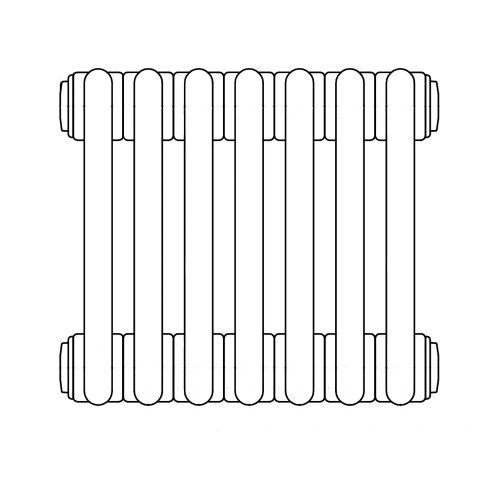 Immagine di Irsap TESI 3 radiatore 7 elementi H.200 L.31,5 P.10,1 cm, colore marrone ruggine finitura opaco RT32000079UIRNON