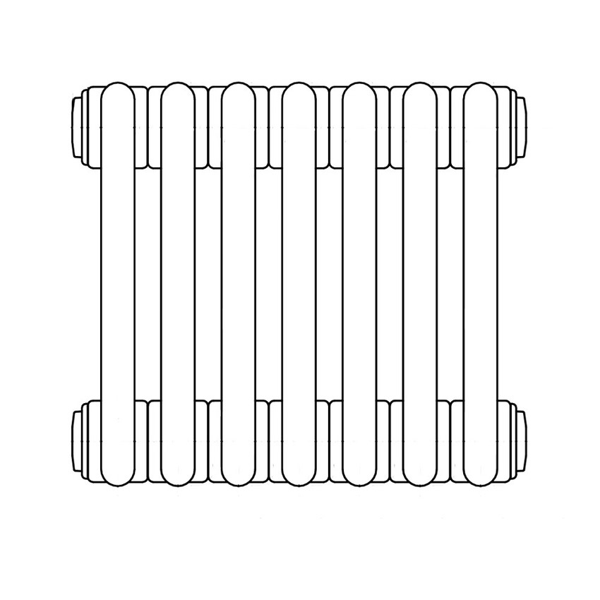 Immagine di Irsap TESI 3 radiatore 7 elementi H.200 L.31,5 P.10,1 cm, colore marrone ruggine finitura opaco RT32000079UIRNON