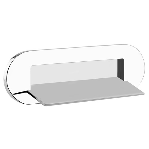 Immagine di Gessi WELLNESS bocca doccia a cascata per fissaggio a parete, comando remoto non incluso, finitura mirror steel 39890#238