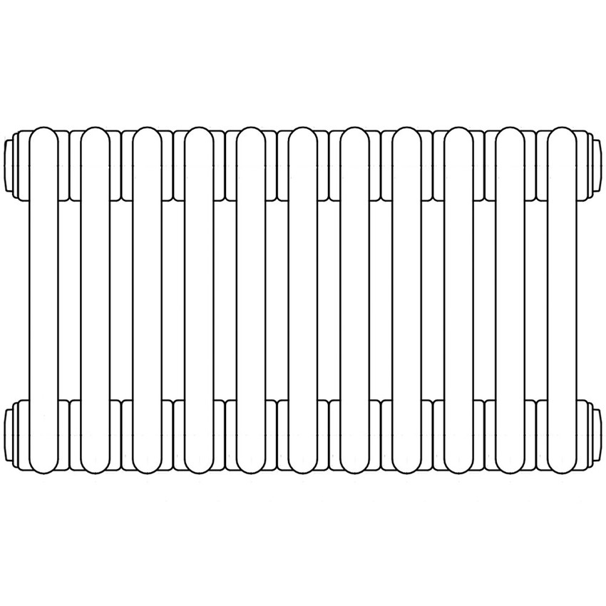 Immagine di Irsap TESI 3 radiatore 11 elementi H.180 L.49,5 P.10,1 cm, colore bianco finitura opaco RT3180011J8IR02N