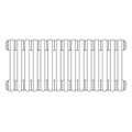 Immagine di Irsap TESI 3 radiatore 15 elementi H.200 L.67,5 P.10,1cm, colore grigio chiaro finitura opaco RT32000158NIR02N