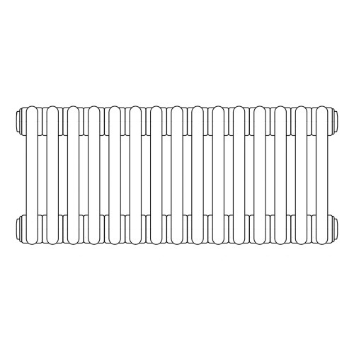 Immagine di Irsap TESI 3 radiatore 15 elementi H.200 L.67,5 P.10,1cm, colore grigio chiaro finitura opaco RT32000158NIR02N