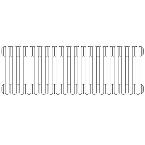 Immagine di Irsap TESI 3 radiatore 19 elementi H.200 L.85,5 P.10,1cm, colore nero finitura opaco RT3200019K1IRNON