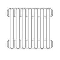 Immagine di Irsap TESI 4 radiatore 7 elementi H.180 L.31,5 P.13,9cm, colore bianco edelweiss finitura lucido RT418000734IRNON