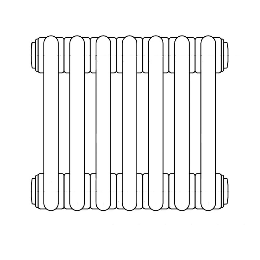 Immagine di Irsap TESI 4 radiatore 7 elementi H.180 L.31,5 P.13,9cm, colore bianco edelweiss finitura lucido RT418000734IRNON