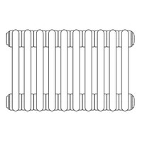 Immagine di Irsap TESI 4 radiatore 10 elementi L.45 H.60 P.13,9 cm, colore nero finitura opaco RT4060010K1IRNON